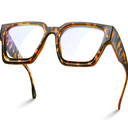 livho Oversized 99% Blue Light Glasses for Woman - Rectangle Fashion Glasses for Computer, Chic Preppy Frame - Anti Eyestrain