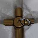 Gold Semi Flush Mount Ceiling Lights, 14" 4-Light Ceiling Light Fixtures with Fabric Shade in Quatrefoil Shape, Farmhouse Brass Drum Lighting for Kitchen Hallway Bedroom, AD-22007-4SF-GD