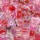 72 Pcs Valentine's Day Iron on Patches Bulk DIY Pink Valentines Embroidered Sew Applique Repair Patch Envelope Heart Love Bow Gnome Sew on Applique Patches for Clothes Jackets Bags Hats Jeans