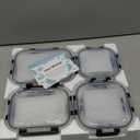 8 Pack Borosilicate Glass Food Storage Containers with Lids, Glass Meal Prep Containers, Airtight Bento Lunch Boxes with Snap Locks, Oven, Freezer and Dishwasher Safe, BPA Free, Kitchen Storage Set (Deep Black)