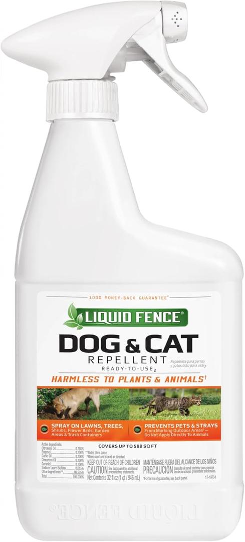 Liquid Fence Dog & Cat Repellent Ready-to-Use, 32-Ounce (1 Pack)