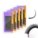 NAGARAKU 5 Trays Eyelash Extensions Individual Lashes 0.20mm D curl 9/10/11/12/13mm in 1 pack Classic Matte Black Natural Professional Faux Mink 16 rows