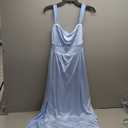 GRACE KARIN 2025 Women's Summer Floral Print Flowy A Line Maxi Dresses Sleeveless Smocked Off Shoulder Dress (Medium, Light Blue)