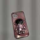 Buleens for iPhone 11 Pro Case Astronaut, Clear Cases for iPhone 11 Pro with Glitter Paper & Spaceman Stand, Women Girls Cute Electroplated Sparkly Space Phone Cover for 11 Pro