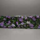 Expandable Fence Privacy Screen for Balcony Patio Outdoor,Decorative Faux Ivy Fencing Panel,Artificial Hedges (Single Sided Leaves) (1, Green Flowers)