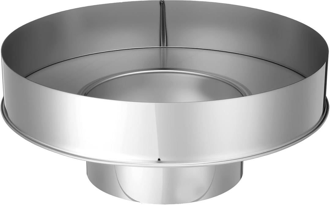 4'' x 8'' Pellet Stove Chimney Adapter Stove Pipe Galvanized Steel Chimney Pipe Adapter, 8" Diameter