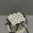 Remerry 6 Inch Black Bow White Round Fake Cake Funny Birthday Cake Decor Wedding Dessert Props Artificial White Dessert for Display Photography Women Birthday Wedding Gift