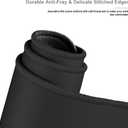 Large Gaming Mouse Pad, 4mm Black Thick Computer Extended Mousepad for Laptop, Keyboard Mat with Non Slip Rubber Base, Stable Desk Pad with Stitched Edges, 35.4x15.7x0.16in