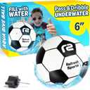Aqua Dive Pool Ball - Underwater Pool Toys For Kids & Teens - Fun Summer Water Toys & Beach Games for Boys and Girls - Kick, Throw, Pass Underwater - 6" Soccer Ball Gift for 5 6 7 8 9 10+ Year Old