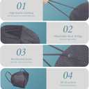 ChiSip KN95 Face Mask 20Pcs, 5 Layer Design Cup Dust Safety Masks, Breathable Protection Respirator Against PM2.5 Dust Bulk for Adult, Men, Women, Indoor, Outdoor Use, Gray (20 Count (Pack of 1))