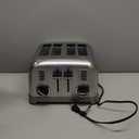 Cuisinart 4 Slice Compact Stainless Steel Toaster with Extra-Wide Slots for Bread, French Toast, Bagels & Pastries, Defrost & Reheat Functions, CPT-180P1, Brushed Stainless, Removable Crumb Tray