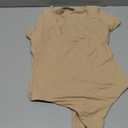 Cute Short Sleeve Tank Tops Bodysuit for Women Crew Neck Casual 2026 Summer Tops Size M