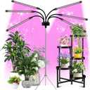 Grow Lights for Indoor Plants, LED Grow Light Stand, Red White Full Spectrum Plant Lamp with Adjustable Tripod, Gooseneck, Suitable for Flowers Vegetables (Type B)