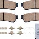 HUSCH D1164 Front Ceramic Brake Pads Kit Fit For Ford Fusion 2006-2012, For Lincoln MKZ 2007-2012, For Zephyr 2006, For Mazda 6 2006-2013, For Mercury Milan 2006-2011