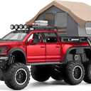 Toy Trucks for Boys Age 4-7,Trucks for Kids F150 Diecast Truck,Model F150 Pickup Truck with Sightseeing Cabin,Pull Back Cars with Light and Sound,Trucks for Kids Ages 4-8Red