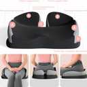 Seat Cushions for Office Chairs Wheelchair Cushion for Long Sitting Back PainMemory Foam Seat Car Computer Desk Chair CushionCoccyx Cushion for Tailbone Pain Relief Cushion Office Chair Black