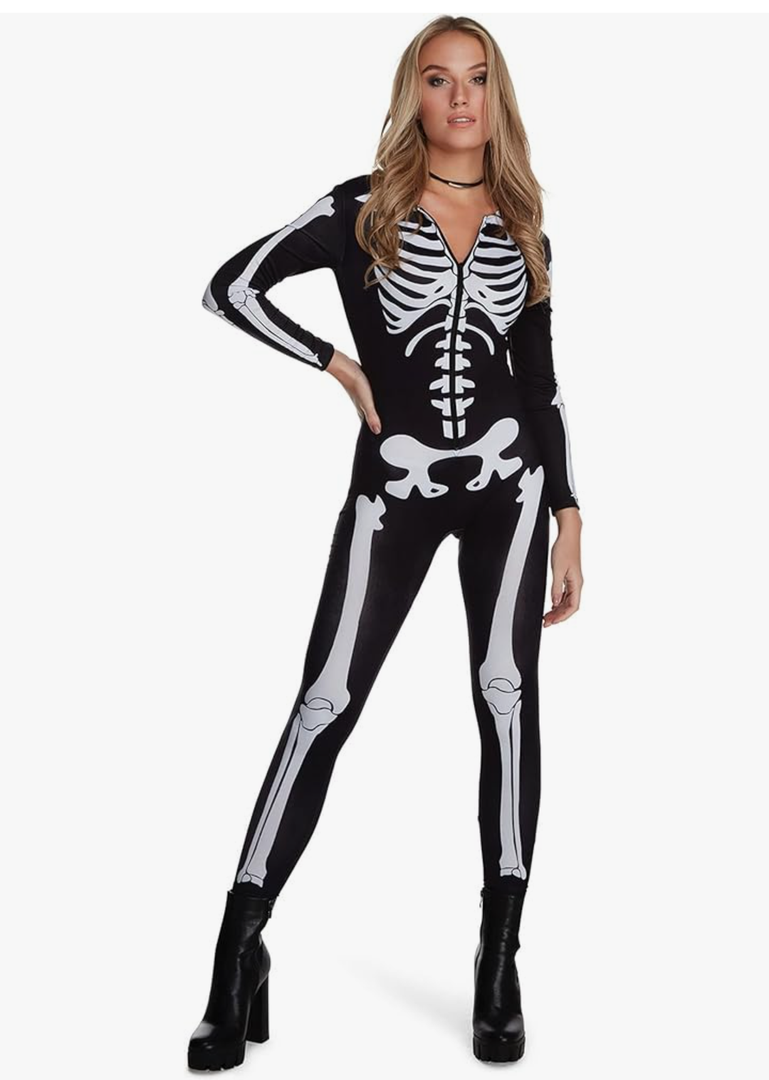 Morph Skeleton Bodysuit - Women's Halloween Costume, Size -XL
