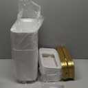 Yatmung 2-Pack - Automatic Compact Trash Can with Touchless Lid Smart Garbage Can - Waste Basket for Bathroom, Bedroom, Laundry Room, Small Spaces - Motion Sensor Trash Bin - White with Gold Edge