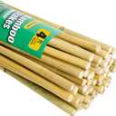 Jollybower 1/2" D 4 Feet Bamboo Stakes 50 Pack, Thicker Heavy-Duty Plant Stakes, Natural Garden Stakes for Bean, Tomato, Bean, Flowers,Trees Potted and Climbing Plant Support
