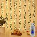 LED Vines String Light for Bedroom, Vines Fairy Light, 100LED Ivy Vines Curtain Light for Wall, Party, Wedding, Indoor Decor, 9.8ft x 3.2ft