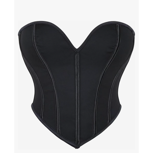 Victorian Renaissance Corset for Women Vintage Gothic Floral Print Overbust Bustier Tube Lace Up Party Crop Top, S