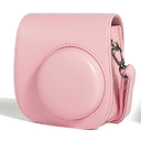 Camera Case for Fujifilm Instax Mini 12 Instant Film Camera, Retro PU Leather Protective Camera Crossbody Bag for Fuji Mini 12 with 64 Photo Album, Adjustable Shoulder Strap, Blossom Pink