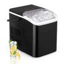 Countertop Ice Makers,26.5lbs in 24Hrs, 9 Cubes Ready in 8 Mins, Self-Cleaning Portable Ice Machine with Ice Scoop and Basket, 2 Sizes of Bullet Ice for Home Kitchen Office Bar Party