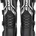Scoyco Dirt Bike Boots for Men, Enduro Motocross Boots with Shin Guard & Ankle TPU Protection Full Leather Off-road Riding Boots, Size 10.5 (Black)