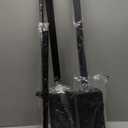 Pull Down Closet Rod for Hanging Clothes, Retractable Wardrobe Hanger for Cabinet Inside Width 26"~35", Aluminium alloy Tubing with Plastic Housing, 44 lb Weight Rating (Black)