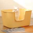 Extra Large Kitty Litter Box with High Sides, Anti-Splashing, Tool-Free Assembly, Multi Cat, Jumbo (Grey) 24.60" L x 16.92" W x 12.99" H