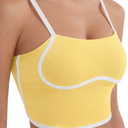 AugIris Womens Workout Tank Tops Adjustable Strap Longline Sports Bra Padded Sleeveless Top (Small, White)