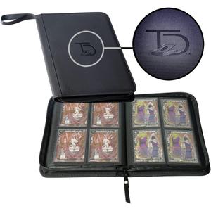 TopDeck Mini Binder | Holds 200+ Cards | 4 Pocket Trading Cards Album | Long Term Storage Binder | Side Load Sleeves | Pokemon/MTG/Yugioh/TCG Folder | Trading & Sports Holder (Black)