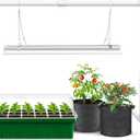 Wolezek Grow Lights for Seed Starting with 6/9/12H Timer, 2ft T5 144 LEDs Full Spectrum Grow Light Seedling with Stand for Indoor Plants, 32W High Output Seed Starter Light Kit, Height Adjustable