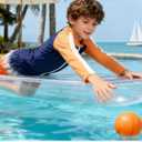 Boys Two Piece Swim Set Zipper Rash Guard Swimsuits Long Sleeve Bathing Suit for 4-12 Years (9-10 Years, Orange Graffiti)