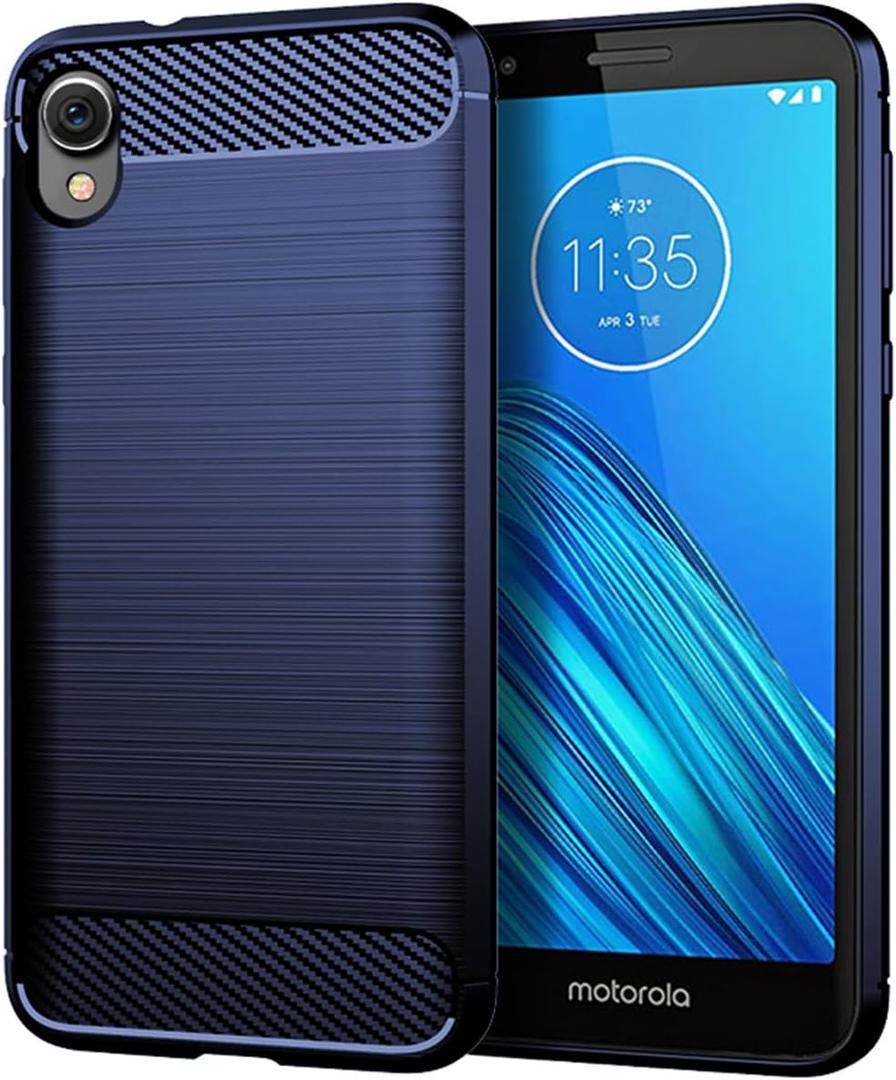 Case for Moto E6 Case, for Motorola E6 XT2005DL Case Slim Soft TPU Case Shock-Absorption Protective Shockproof Phone Cover for Motorola Moto E6 Navy Blue