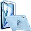 Soke Case for iPad Air 11-inch M4/M3/M2 (2026/2025/2024), iPad Air 5th/4th Generation 10.9 (2022/2020), with Built-in Screen Protector and Kickstand, Rugged Full Body Protective Cover - Sky Blue