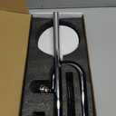 BESy 17 Inch Polished Chrome Stand Towel Bar Hanger Hand Towel Bar Bathroom Vanity Countertop Towel Holder Free Standing Stainless Steel Towel Ring Hardware Accessories Towel Rack