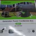 50 Amp Generator Cord 25FT and Power Inlet Box Combo Kit - Pre-Drilled, Waterproof, NEMA 14-50P to SS2-50R, ETL Listed