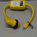 Relaxweex 30 Amp to 110 Volt RV Adapter with Surge Protector 4200J 5-15P to L5-30R RV Adapter with Locking Connector Grip Handle Circuit Analyzer Power Cord 33.8 Inch for Camper Travel Trailer