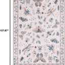 Lahome Insect Washable Rugs for Living Room, Soft 6x9 Pink Rug for Bedroom