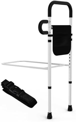 Bed Rails for Elderly Adults Safety - Adjustable Bed Assist Rails for Full Size, Portable Bed Cane for Seniors With Storage Pocket, Hold Up to 330 Lbs, Easy Setup, Bedside Safety and Stability