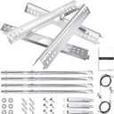 Hisencn Grill Replacement Parts for Charbroil Performance 463342119, 463332718, 463347017, 463335517, 463376419, Grill Parts for Char-Broil 4 Burner Grill 463377017, 463376017, 16.93 inch Heat Plate