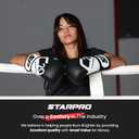 Starpro Boxing Mitts - Punch Mitts Training Hand Pads for Men Women with Secure Hook & Loop MMA Muay Thai (Standard, Black/White)
