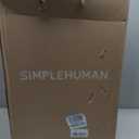 simplehuman 50 Liter / 13 Gallon Semi-Round Kitchen Step Trash Can with Secure Slide Lock, Black Plastic