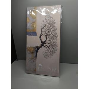 painting tree on a cliff , beige/Grey 20*40