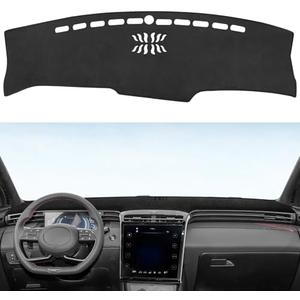 YOJOJOCO Dash Cover Compatible with Hyundai 2022 2023 2024 Tucson Accessories Flannel Dashboard Cover Dash Mat Center Console Cover Sunshield Protector Pad