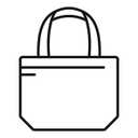 Geondos Black Canvas Tote Bag, Reusable Cloth Bags Handbag for Work Beach Travel, Present Bags for Women