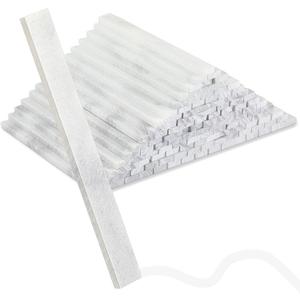 Tenceur 120 Pcs Soapstone Pens Welding Soap Stone Pencils Flat White Soapstone Refills Chalks Marking Tools for Welders Textile Removable Markings on Steel Cast Iron