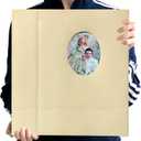 Photo Album Can Hold 3X5 4X6 5X7 6X8 8X10 Photos, Self Adhesive Magnetic DIY Scrapbook Albums (Beige, Large)