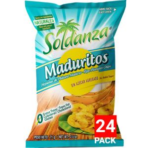 Soldanza Maduritos Plantain Chips, Ripe, 2.5 Ounce (Pack of 24) (EXP 07/31/26)
